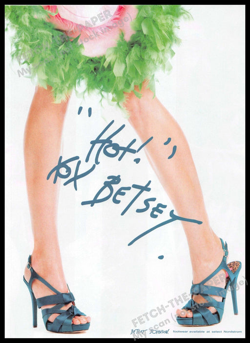 Betsey Johnson 2010s Print Advertisement 2010 "Hot!" XOX Betsey Footwear Legs Betsey Johnson
