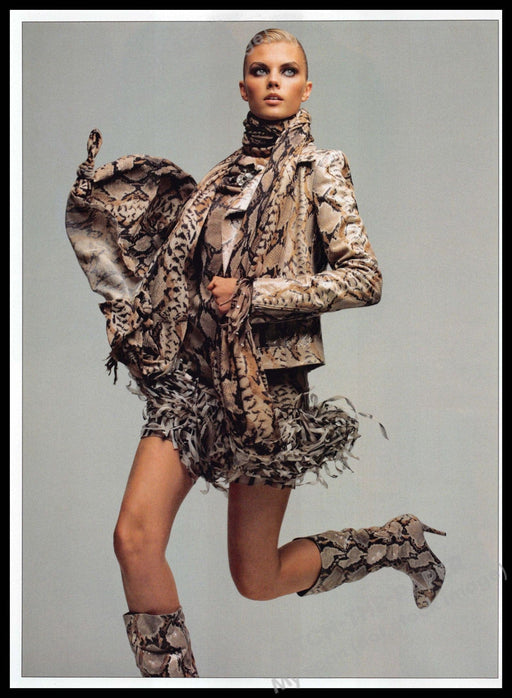 Blumarine 2010s Print Advertisement 2010 Legs Snakeskin Running Fetch-the-Paper