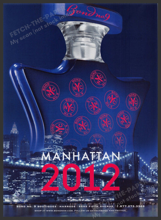 Bond No. 9 Manhattan New York City 2000s Print Advertisement Ad 2013 Fetch the Paper!