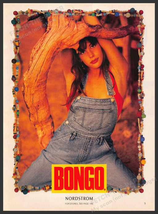 Bongo 1990s Print Advertisement Ad 1993 Young Liv Tyler Overalls Bongo