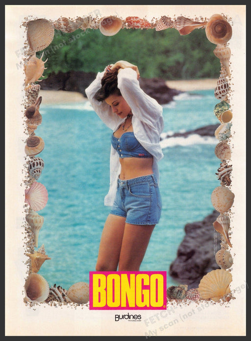 Bongo 1990s Print Advertisement Ad 1994 Beach Jean Shorts Legs Bongo