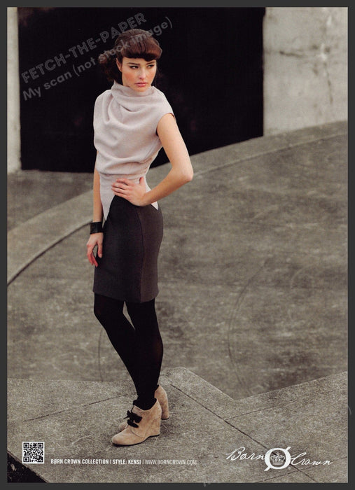 Born Crown Collection 2010s Print Advertisement 2012 Legs Hand on Hip Sassy Fetch-the-Paper