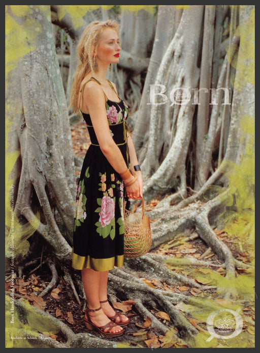 Born Shoes 2000s Print Advertisement Ad 2006 Legs Trees Forest Fetch the Paper!