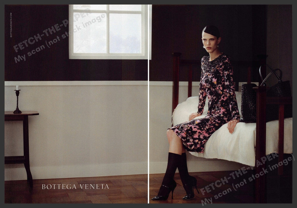 Bottega Veneta Aymeline 2010s Print Advertisement (2 page) 2012 Legs Socks Heels Fetch-the-Paper