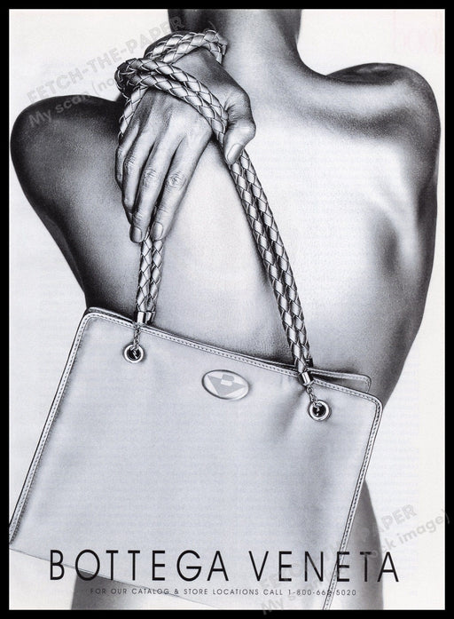 Bottega Veneta Handbags 1990s Print Advertisement Ad 1996 Fetch the Paper!