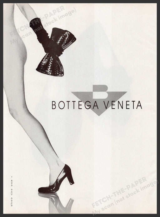 Bottega Veneta Shoes 1990s Print Advertisement Ad 1995 Bare Legs Backside Fetch the Paper!
