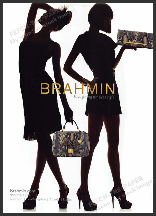 Brahmin Handbags 2010s Print Advertisement 2012 Women Silhouettes Legs Fetch-the-Paper