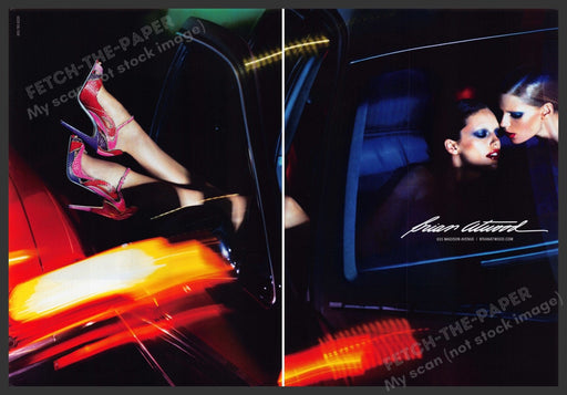 Brian Atwood Shoes 2000s Print Advertisement Ad (2 pages) 2013 Legs Sexy Fetch the Paper!