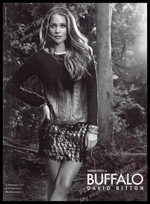 Buffalo David Bitton 2010s Magazine Print Advertisement 2013 Legs Hannah Davis Buffalo David Bitton