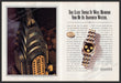 Bulova Accutron Collection 1990s Print Advertisement Ad (2 Pg) 1991 Chrysler NYC Fetch-the-Paper