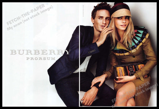 Burberry 2010s Print Advertisement (2 page) 2012 Legs Cara Delevingne Redmayne Burberry