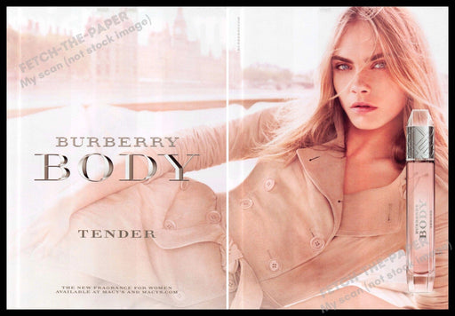 Burberry Body 2010s Print Ad (2 page) 2013 Cara Delevingne (Not the product) Burberry