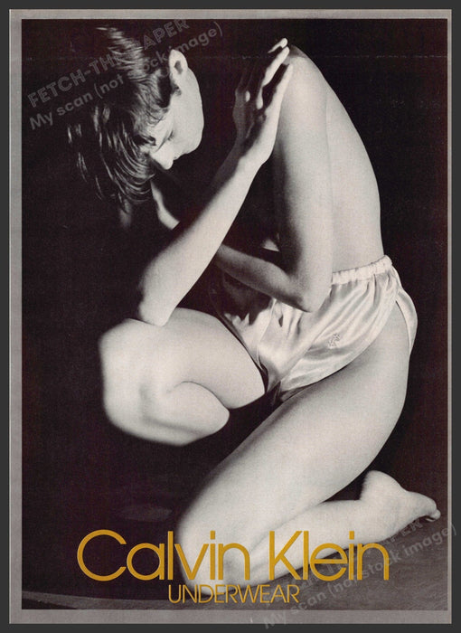 Calvin Klein 1980s Print Advertisement Ad 1984 Underwear Female Model Calvin Klein