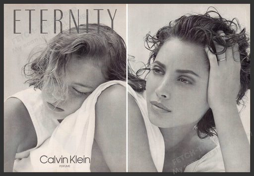 Calvin Klein 1990s Print Advertisement (2 pages) 1990 Eternity (Not the perfume) Calvin Klein
