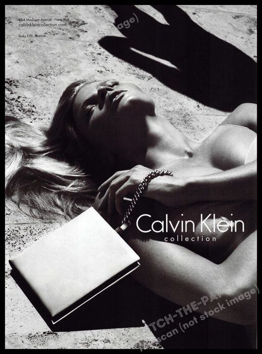 Calvin Klein 2010s Magazine Print Advertisement 2012 Lara Stone Monochromatic Calvin Klein