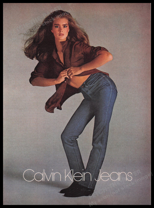 Calvin Klein Jeans 1980s Print Advertisement Ad 1981 Fetch the Paper!