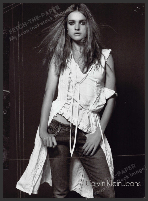 Calvin Klein Jeans 2000s Print Advertisement 2007 Bohemian Chemise Style Fetch-the-Paper