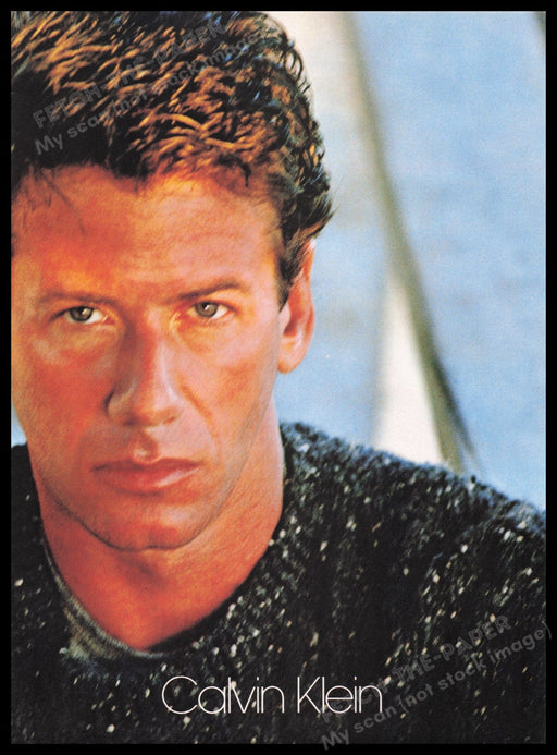 Calvin Klein Modeling His Own Men's Clothing 1980s Print Advertisement Ad 1982 Fetch the Paper!