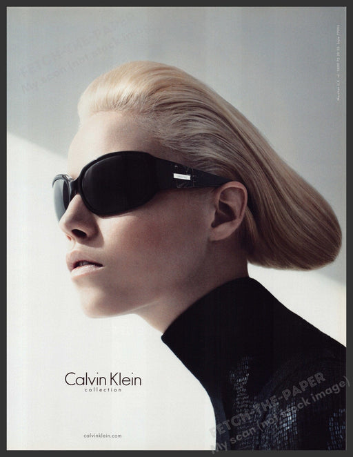 Calvin Klein Sunglasses 2000s Print Advertisement 2008 Futuristic Fashion Fetch-the-Paper