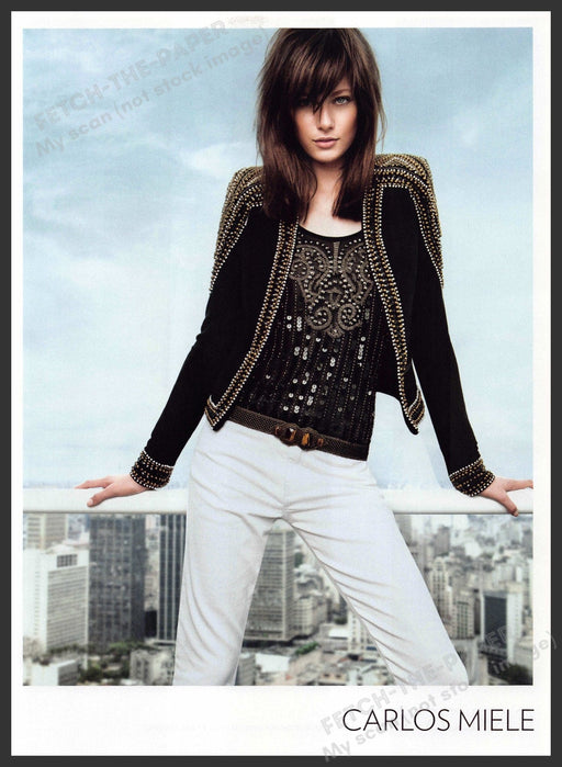 Carlos Miele 2000s Print Advertisement 2013 Legs Model Cityscape Fetch-the-Paper
