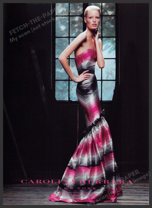 Carolina Herrera 2000s Print Advertisement Ad 2006 Fashion Figure Evening Carolina Herrera