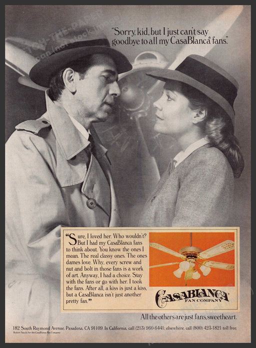 Casablanca Fan Company 1980s Print Advertisement 1982 Casablanca Fan Company