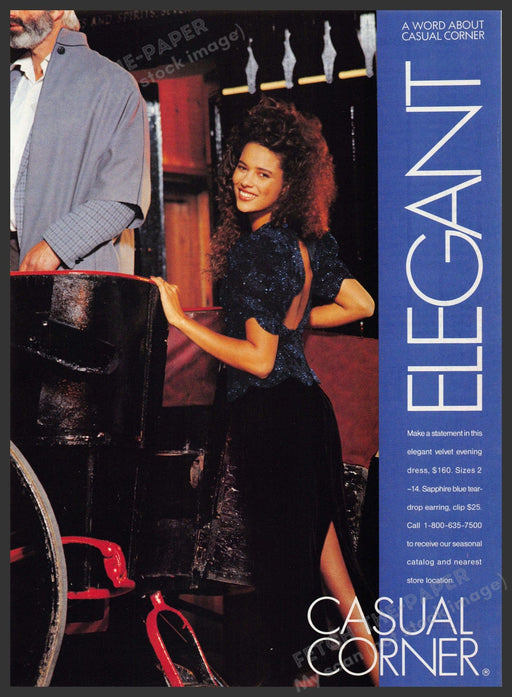 Casual Corner 1990s Print Advertisement 1990 Legs Carriage Ride Evening Out Casual Corner