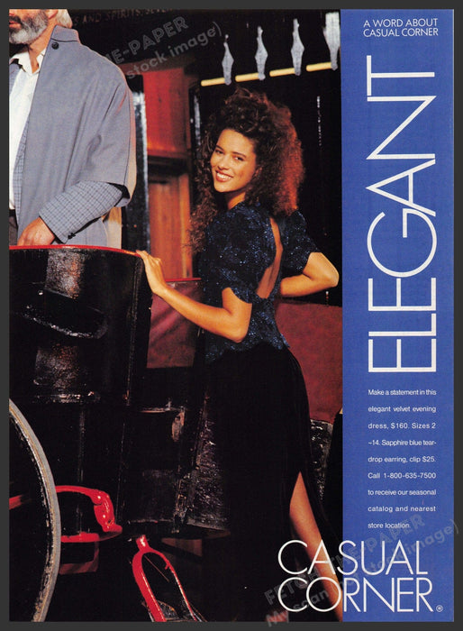 Casual Corner 1990s Print Advertisement 1990 Legs Carriage Ride Evening Out Casual Corner