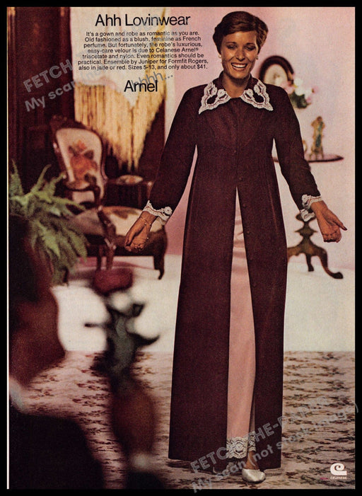 Celanese Arnel 1970s Magazine Print Advertisement 1976 Lovinwear Formfit Rogers Celanese Arnel