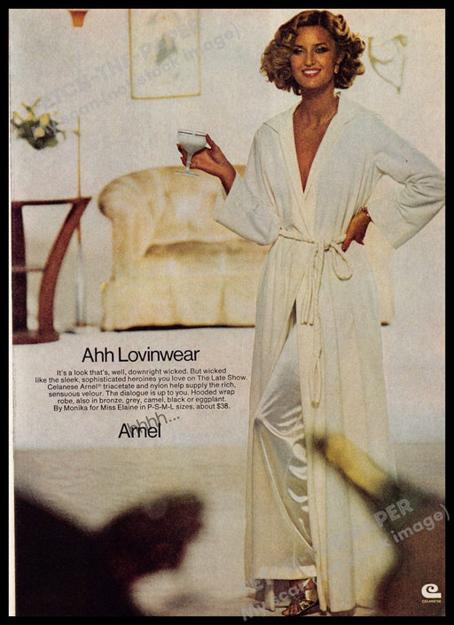 Celanese Arnel 1970s Magazine Print Advertisement 1976 Lovinwear Monika Celanese Arnel