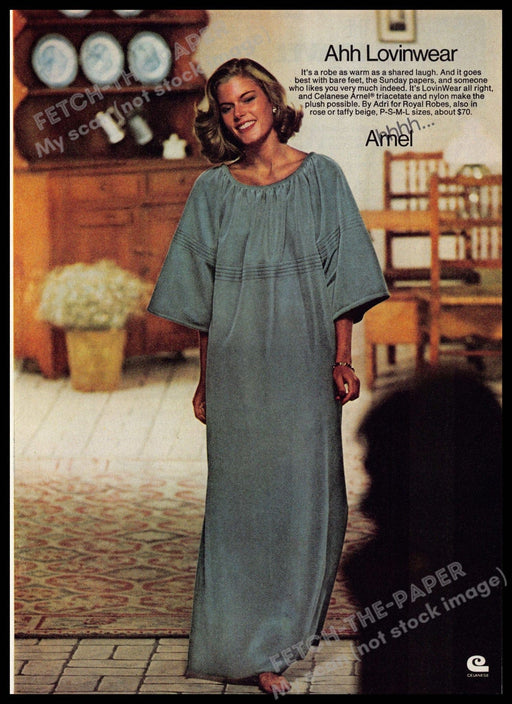 Celanese Arnel 1970s Magazine Print Advertisement 1976 Lovinwear Nightgown Celanese Arnel
