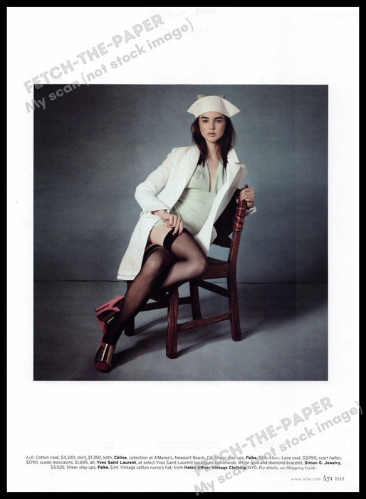 Celine Simon G. Falke 2010s Magazine Print Ad 2012 Legs Vintage Nurse Stockings Celine