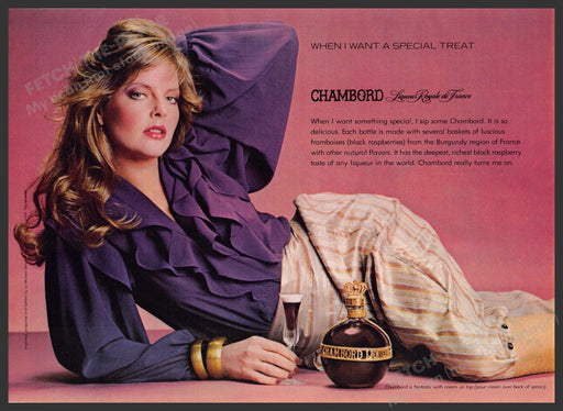 Chambord 1980s Print Advertisement 1982 "When I want a special treat" Fetch-the-Paper