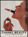 Chanel Beauty Lipstick Cosmetic 1980s Print Advertisement Ad 1981 Mouth Fetch-the-paper.com