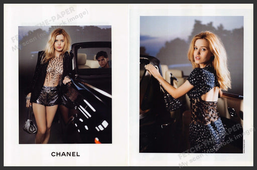 Chanel Clothing 2010s Print Advertisement (2 pages) 2010 Couple Car Legs Sexy Fetch-the-Paper