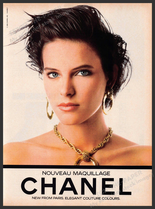 Chanel Nouveau Maquillage 1980s Print Advertisement 1986 Elegant Colors Fetch-the-Paper