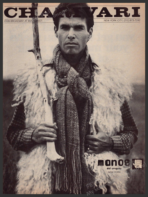 Charivari Men's Clothing 1970s Print Advertisement 1978 Manos Uruguay Fetch-the-Paper
