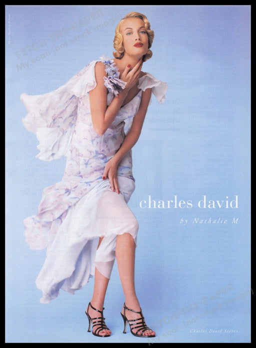 Charles David by Nathalie M Shoes 1990s Print Advertisement Ad 1995 Legs Sandals Fetch the Paper!