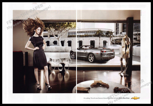 Chevrolet Camaro Convertible 2010s Print Ad (2 pg) 2011 Legs Showroom Girl Chevrolet Camaro Convertible