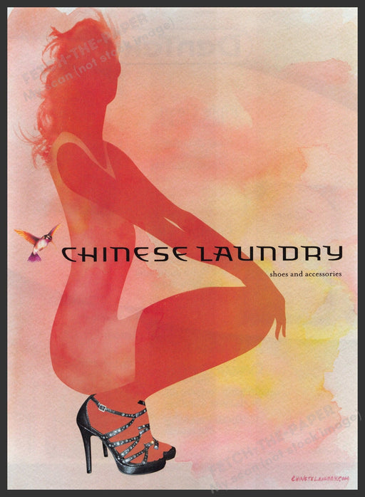 Chinese Laundry Shoes & Accessories 2000s Print Advertisement 2009 Illustration Fetch-the-Paper