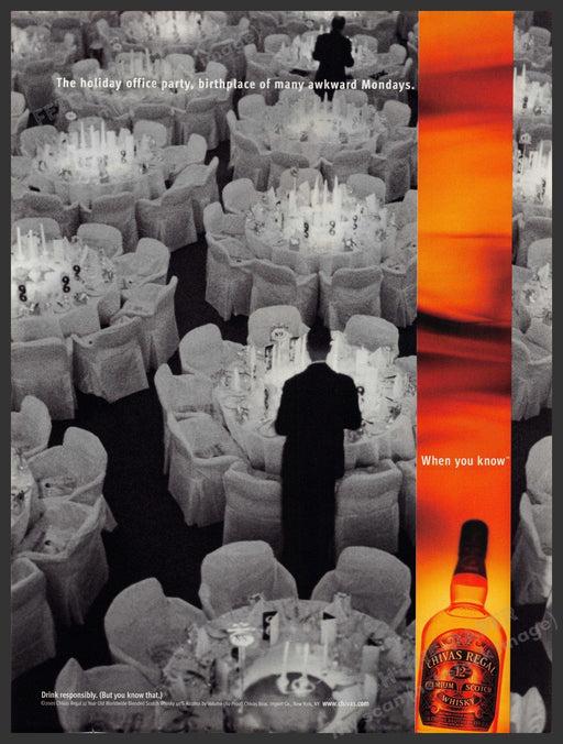 Chivas Regal 2000s Print Advertisement 2001 Office Holiday Party Awkward Mon Fetch-the-Paper