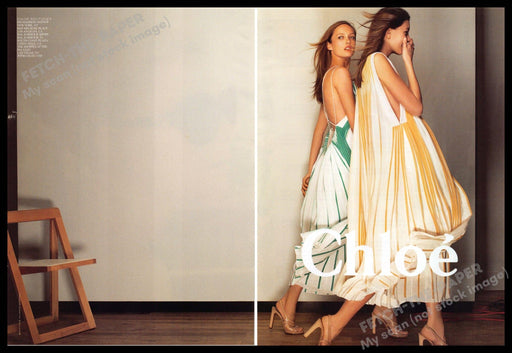 Chloe 2010s Print Advertisement (2 page) 2012 Models Flowing Dresses Chloe