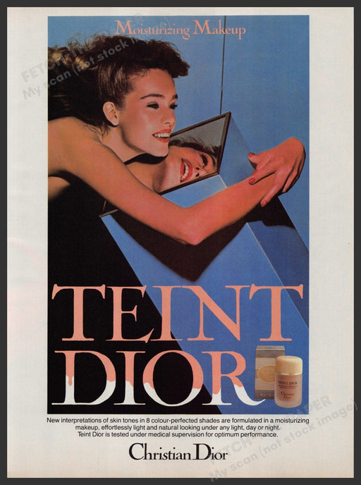 Christian Dior Teint Dior Cosmetic 1980s Print Advertisement Ad 1981 Fetch-the-paper.com