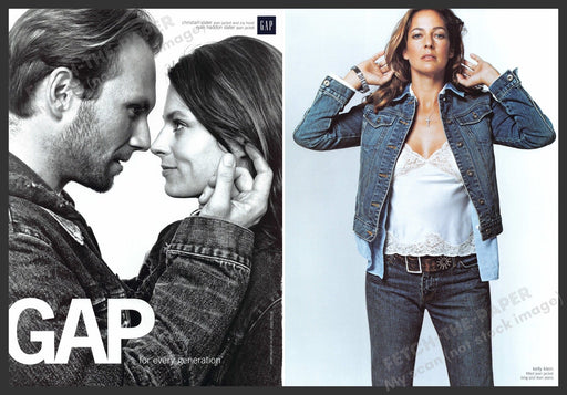 Christian Slater & Kelly Klein for Gap Magazine Photo 2002 Fetch-the-Paper