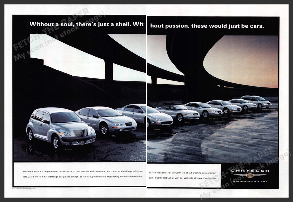 Chrysler 2000s Print Advertisement (2 page) 2000 Line-up Soul Chrysler