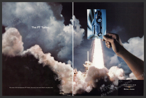 Chrysler PT Turbo 2000s Print Advertisement (2 page centerfold) 2002 Blast Off Fetch-the-Paper