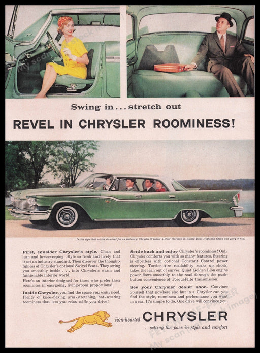 Chrysler Windsor Hardtop Car 1950s Print Advertisement Ad 1959 Fetch the Paper!