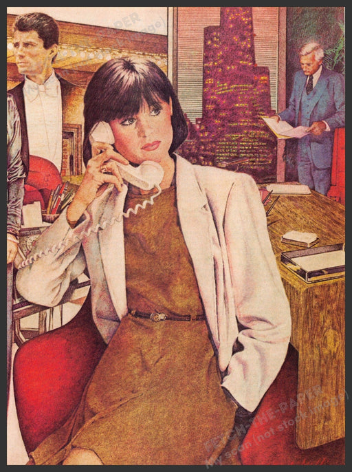 Chuck Gilles Artist 1980s Magazine Illustration 1984 Working Woman Office Chuck Gilles