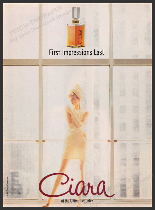 Ciara 1980s Print Advertisement 1987 "First Impressions Last" (Not the product) Ciara