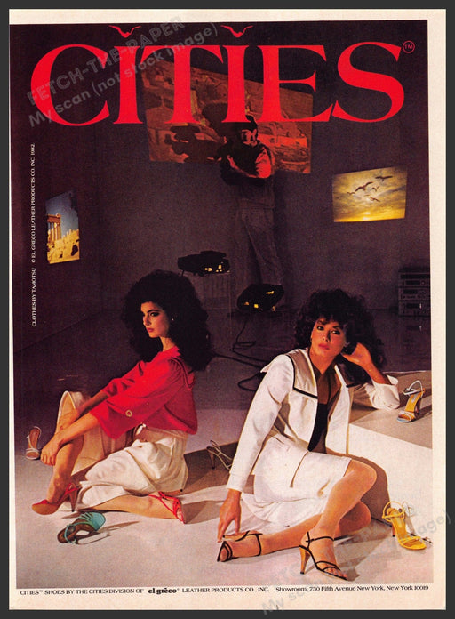Cities Shoes 1980s Print Advertisement 1982 Girls Legs Slideshows Fetch-the-Paper